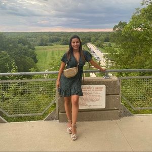 Summer polka dot wrap dress